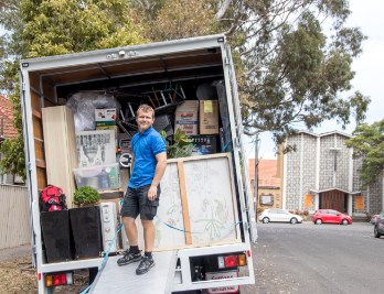 Newtown removalists & storage - moving truck carrying furniture